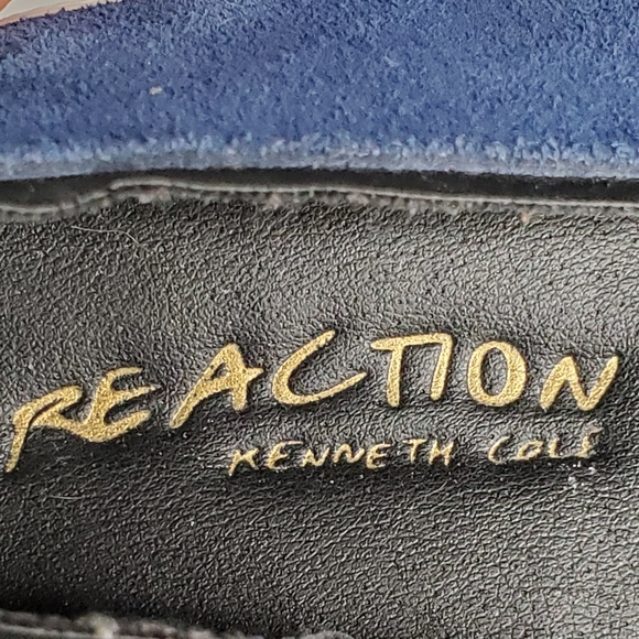 Womens Reaction Kenneth Cole Suede Leather Loafer Shoes Salt N Pep Size 9.5 M - Picture 8 of 8